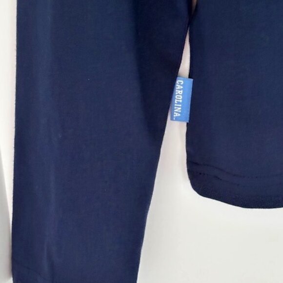 Nike UNC Carolina L Tar Heels Navy Long Sleeve Tight Fit Active Collegiate - Picture 4 of 6